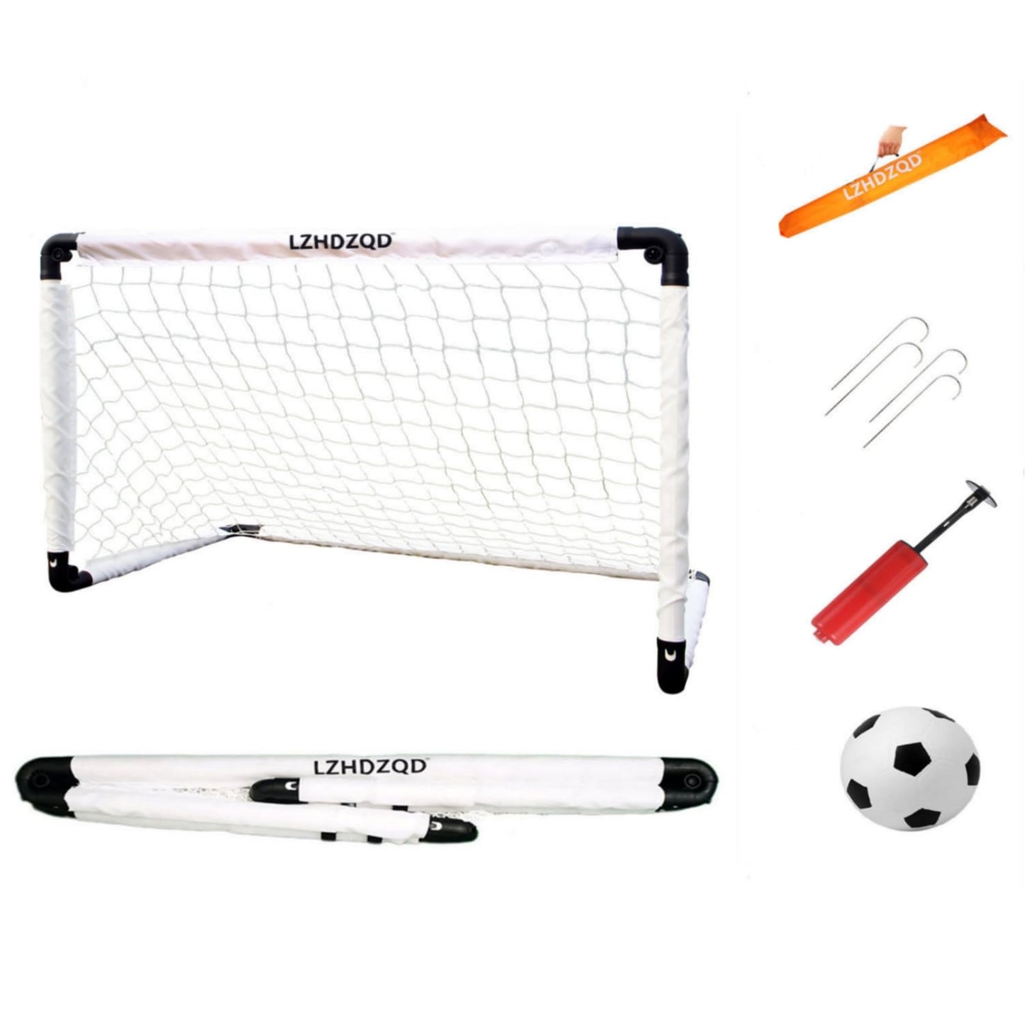 LZHDZQD Football Goal, Goal Posts For Kids, Foldable Football Goals and Kids Football Set, 115 x 80 cm White Kids Football Goals for the