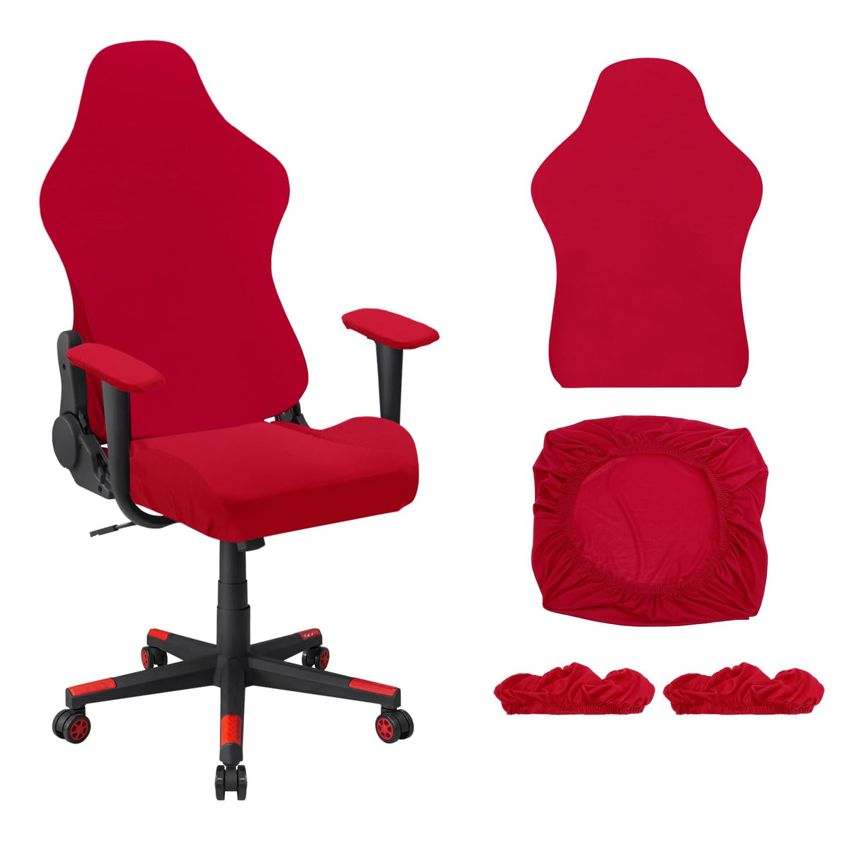 sourcing map Gaming Chair Covers, Stretchable Office Computer Chair Slipcover with Armrest Covers