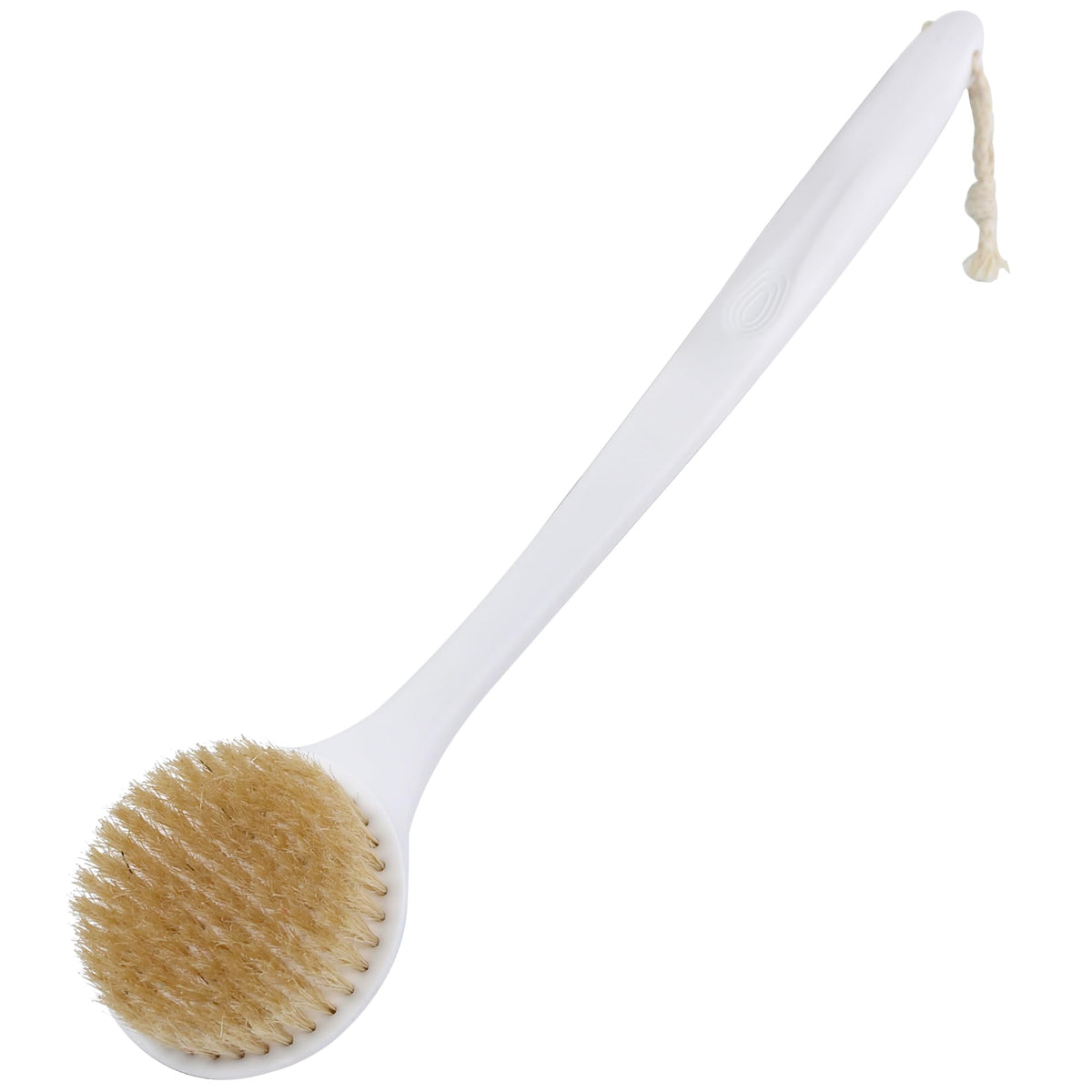 OWIIZI Back Scrubber for Shower with Natural Bristles Anti Slip Bath Brushes Long Handle Antiskid Shower Body Scrubber for Wet or Dry Exfoliating Back