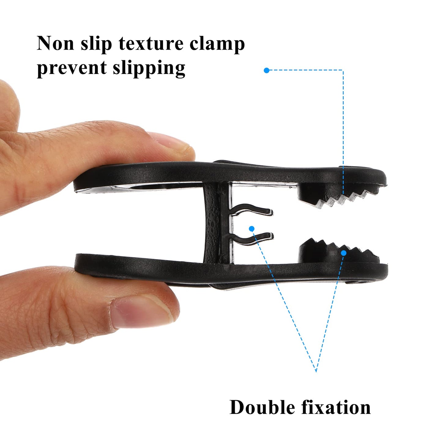 Yopay 50 Pieces Hanger Clips for Hangers, Strong Pinch Easily Clip on Clothing Pants, Multi-Purpose Plastic Finger Clips for Home, Office, Travel