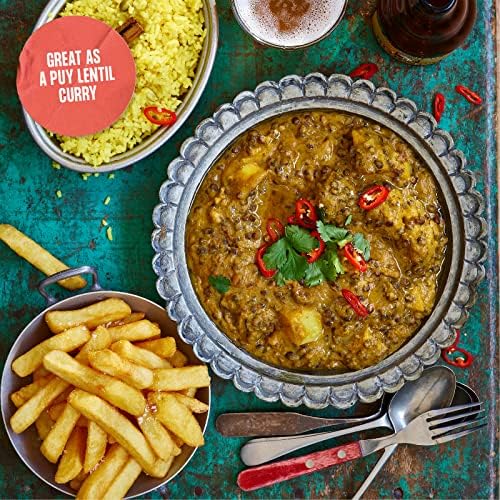 Merchant Gourmet Dried Puy Lentils 2.4 kg - High Fibre, High Protein, Low Fat, Vegan - No Need to Pre-Soak - Pack of 8 x 300g Boxes
