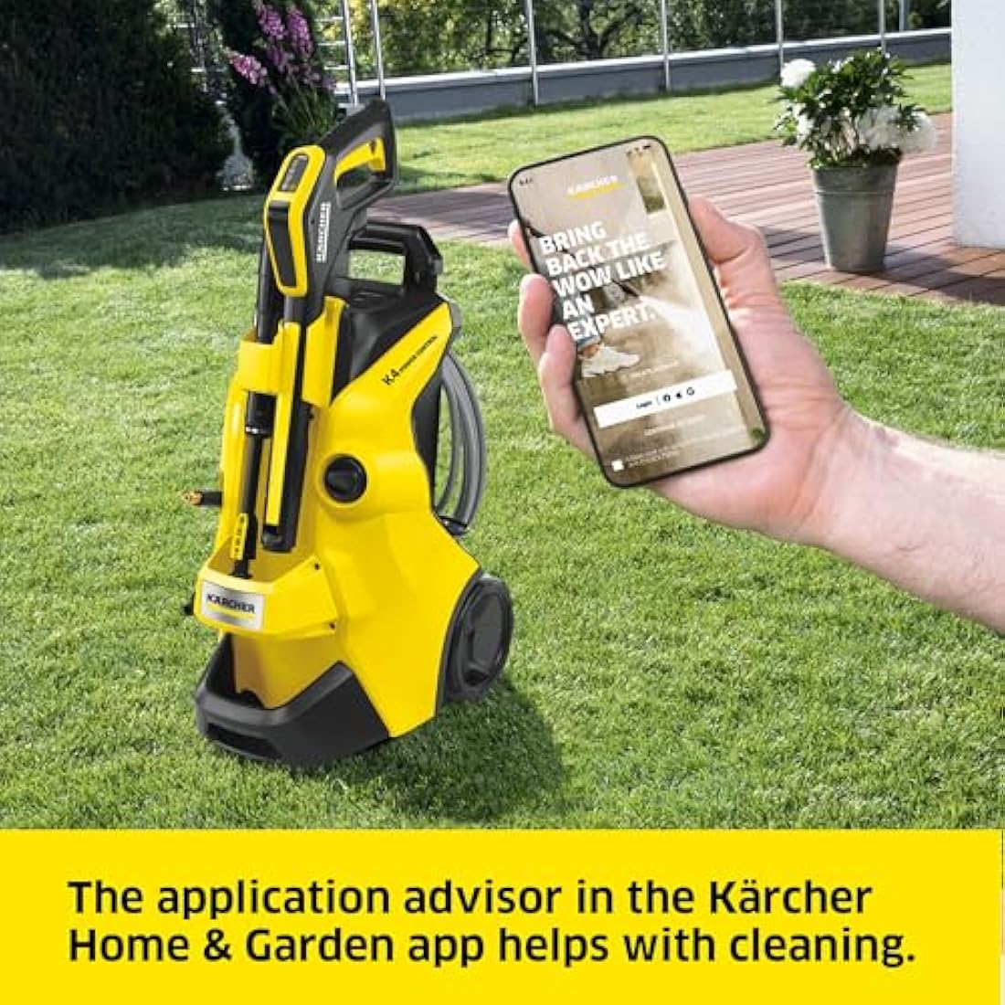 Kärcher K 4 Power Control Flex Pressure Washer, Pressure: max. 130 bar, Flow Rate: 420 l/h, Area Coverage: 30 m²/h, Water Filter, Weight: 11.5 kg, High-Pressure Flex Hose, Dirt Blaster, Spray Lance