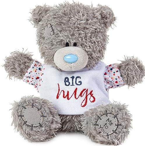 Me to You Tatty Teddy 10cm Bear in Big Hugs - Official Collection White, Grey, 62