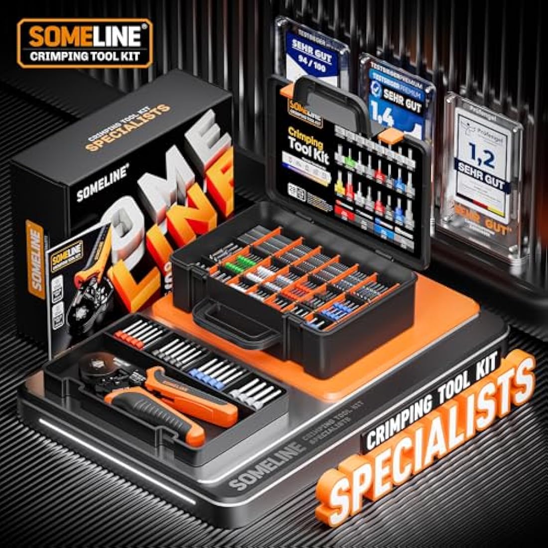 SOMELINE Hexagonal Crimp Tool Kit, 28 Types Ferrules, 0.25-10mm² Hexagonal Ferrule Pliers, Crimping Pliers, Ferrule Crimping Tool, Wire Crimping Tool
