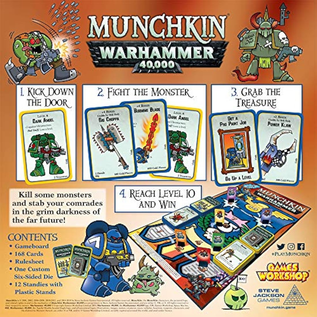 Steve Jackson Games - Munchkin: Warhammer 40000 - Board Game, for players aged 14+