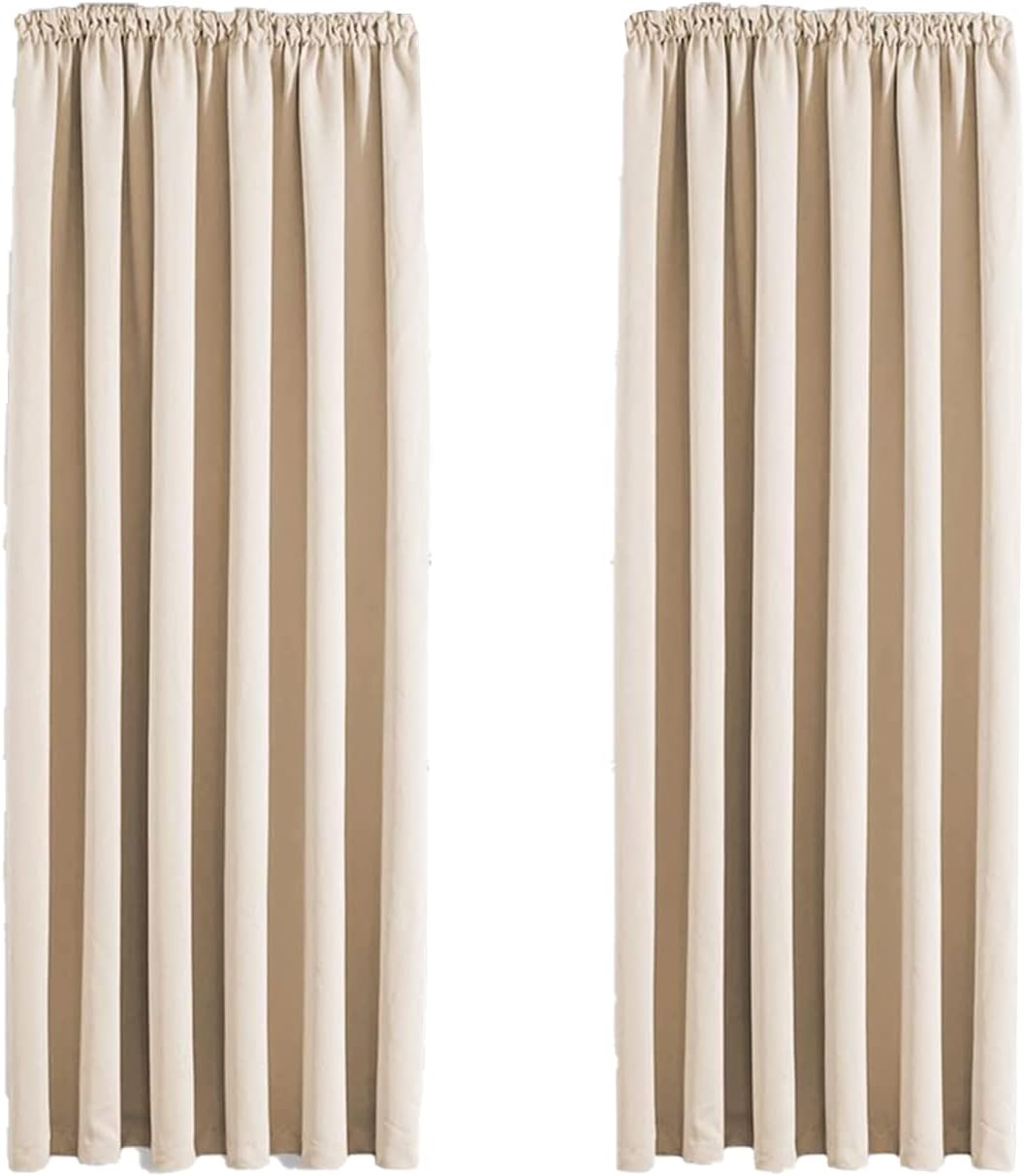 Aspire Homeware Blackout Curtains - Pencil Pleat Cream  66x54 Drop, New but scruffy packaging