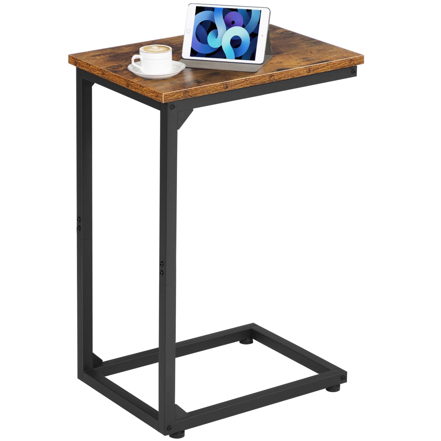 AMHANCIBLE C-Shaped Side Table, Side Table Living Room, Sofa Table