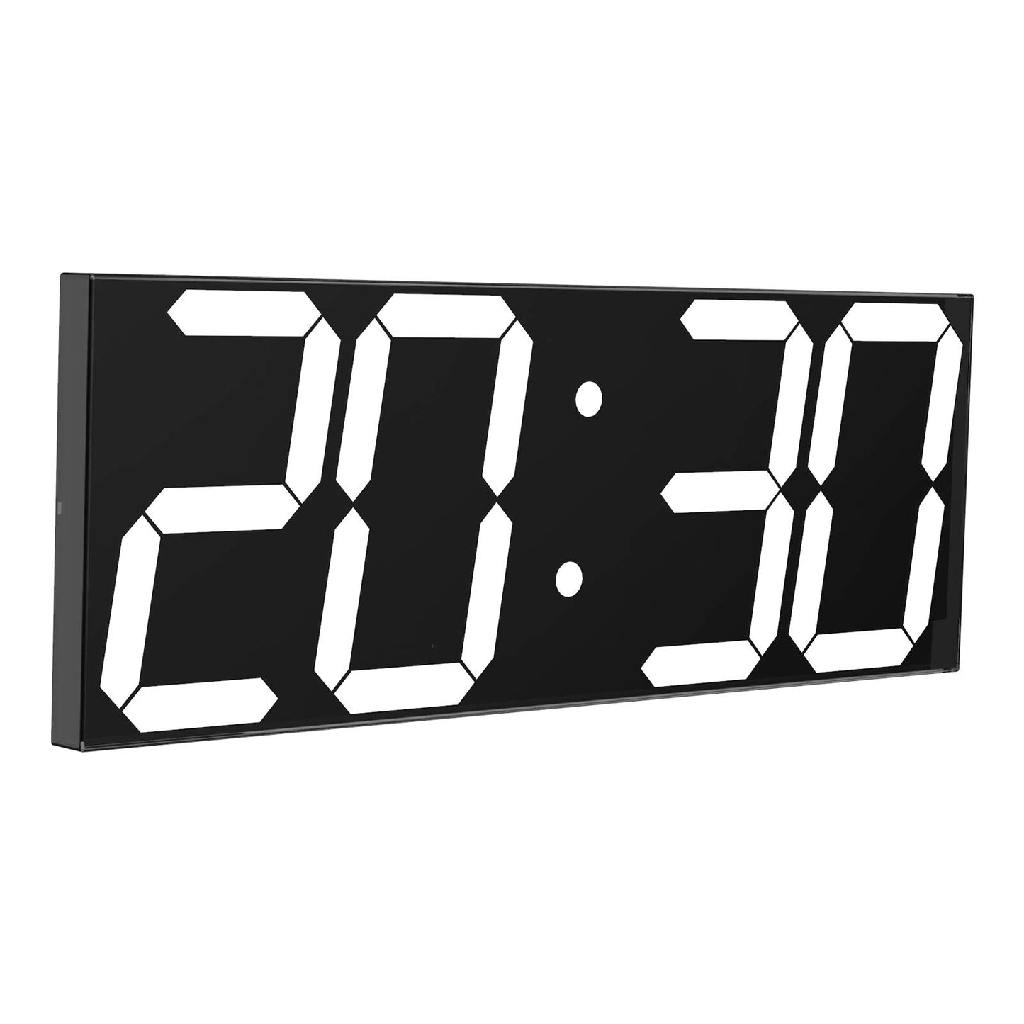 CHKOSDA Digital Wall Clock, Large Wall Clock with 6" Number, Led Wall Clock with Countdown Timer, Calendar, Thermometer, 12/24H, Adjustable