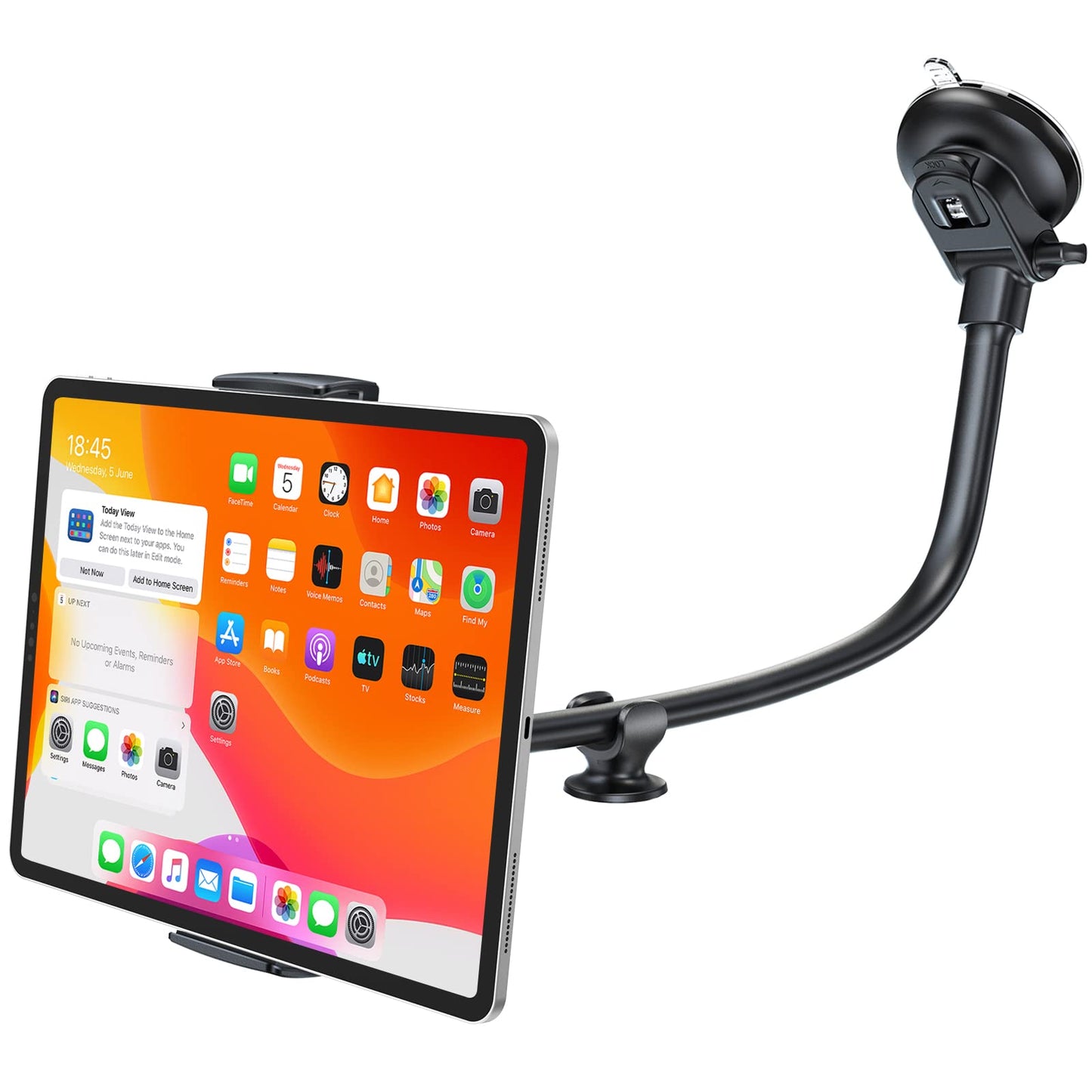 APPS2Car Tablet Holder For Car,Car Tablet Holder 13? Long Arm Gooseneck,Tablet Windscreen& Dashboard Car Mount,Anti-Vibration 360 Degree Adjustable