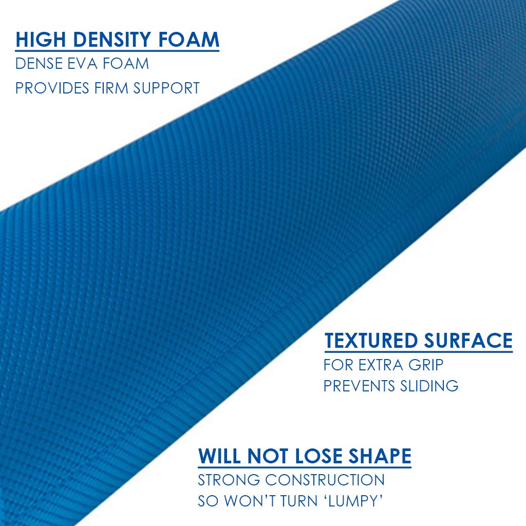 Physique Pro Foam Roller Blue - Back, Leg and Body Deep Tissue Muscle Massage - Gym and Exercise Roller for Trigger Point Self Massage and Muscle