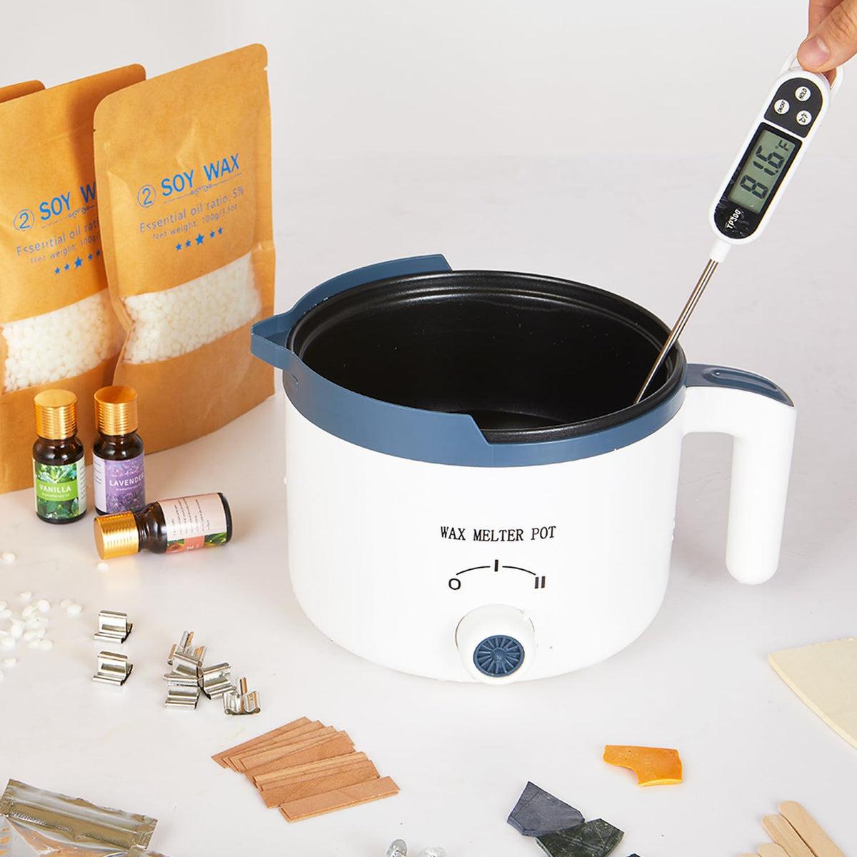 Ksedcon Candle Making Kit with Electric Wax Melting Pot,Soy Wax for Candle Making DIY Candle Maker Set for Adults Beginners, Scented Wax Melts Kit