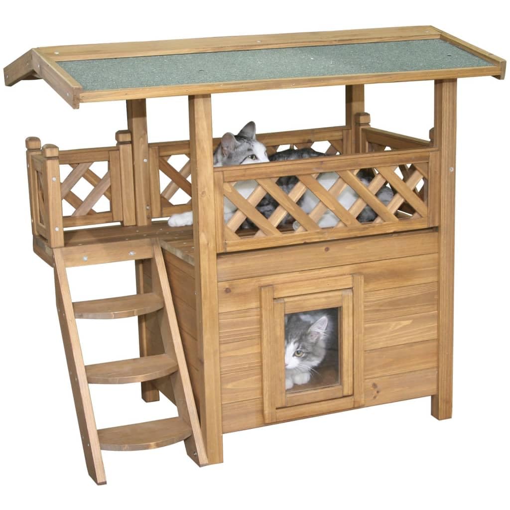 Kerbl Cat House Lodge, 77 x 50 x 73 cm, Brown