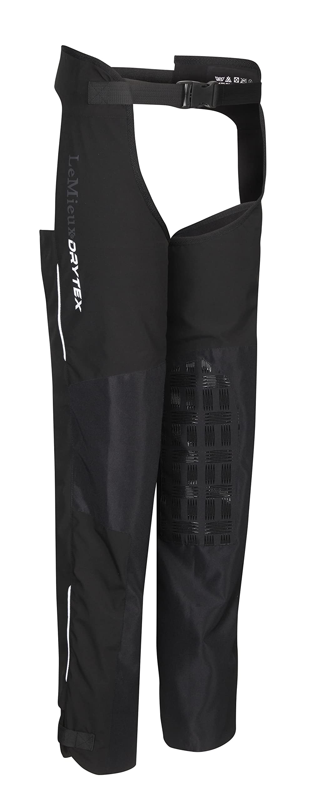 LeMieux DryTex Stormwear Waterproof Chaps - Black - Fleece Lining & Elasticated Waist - XXL