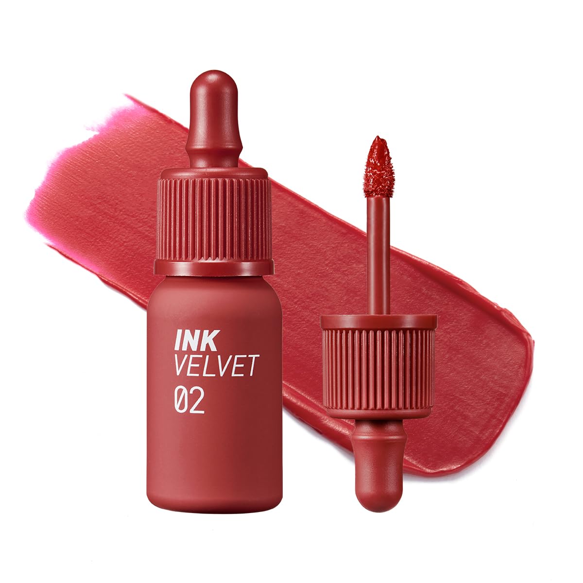 Peripera Ink the Velvet Lip Tint - High Pigment Color, Longwear, Weightless, Not Animal Tested, Gluten-Free, Paraben-Free (02 CELEB DEEP ROSE, 4g)
