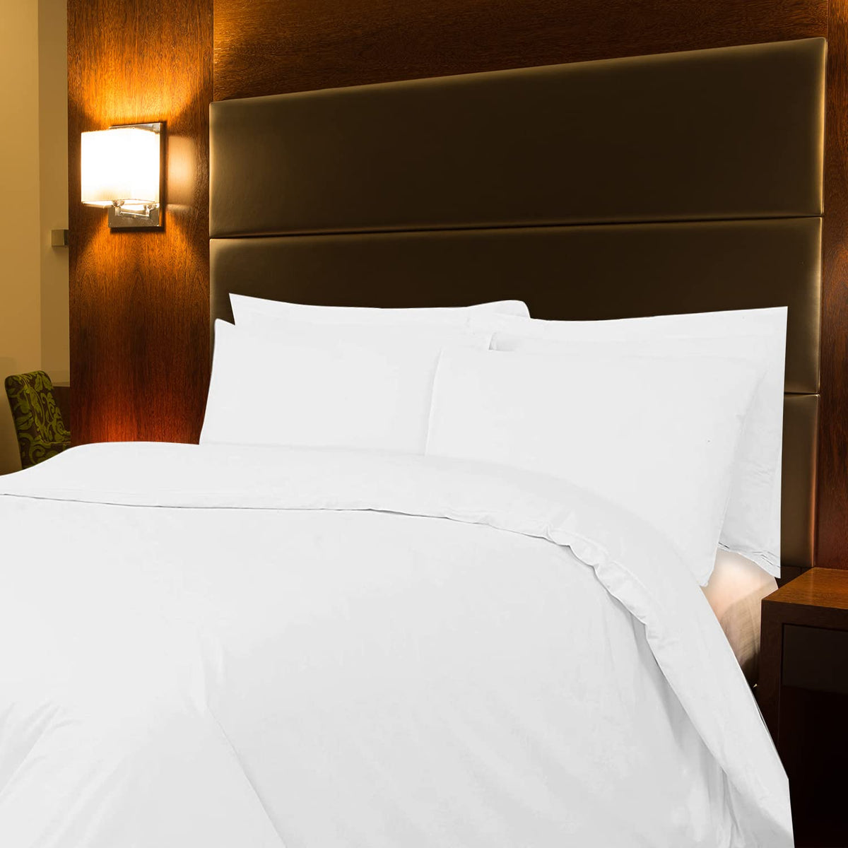 DTEX HOMES 400 Thread Count Duvet Quilt Cover Set With Pillow Cases 100% Egyptian Cotton Sateen Bed Set Super King