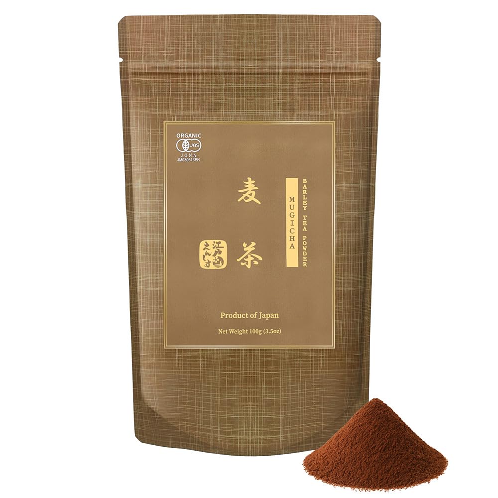YEDOENSIS Mugicha Powder - Authentic Japanese Barley Tea Powder, Vegan, Caffeine-Free (100g)