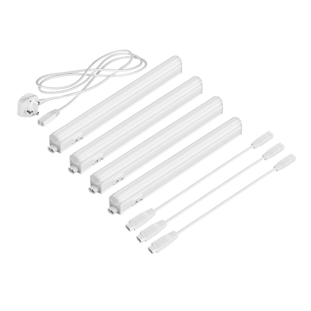 Parlat LED Under-Cabinet Lights Rigel, Each 31.3cm, 40cm Cable, Each 397lm, Warm-White, Set of 4, BS