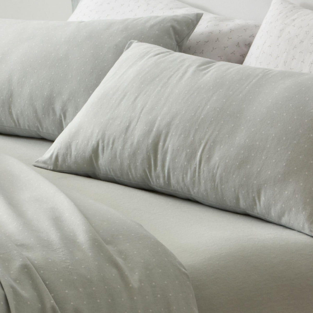 Burrito Blanco | Cotton Flannel Sheets | Bed 105 cm Design 577 | Laurel Color (105x190/200 cm.)