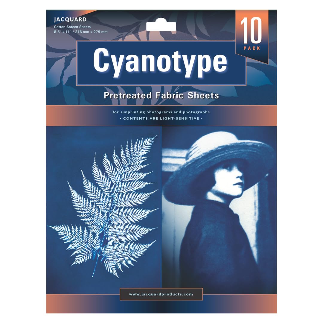 Jacquard Cyanotype Pretreat Fabric Shts 10Pk