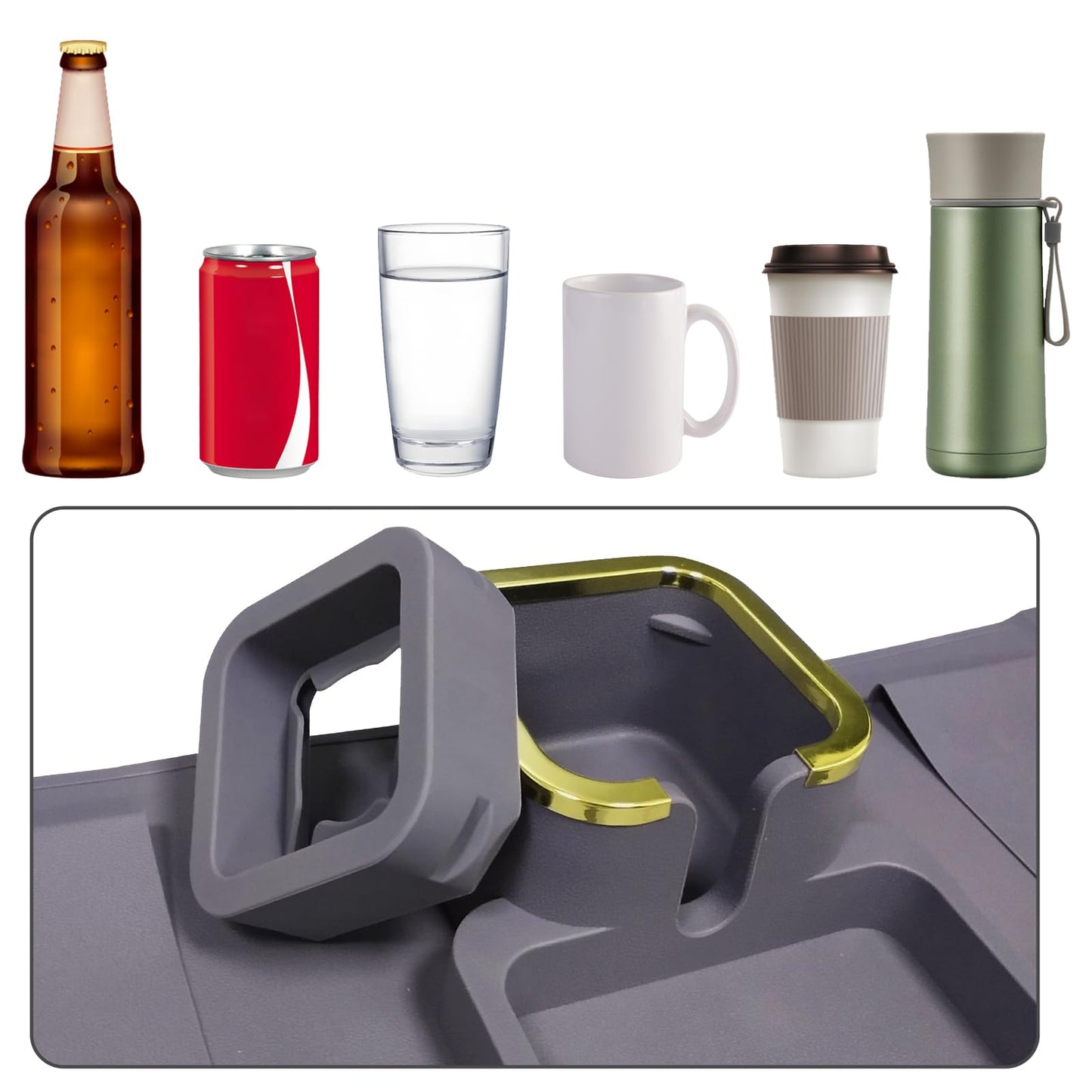 IULONEE Silikon Sofa Armlehne Tablett Rutschfeste Couch Ablage Sofa Drink Caddy Couch Quadratisches Tablett Sofa Armlehnen Organizer Mit Tablett