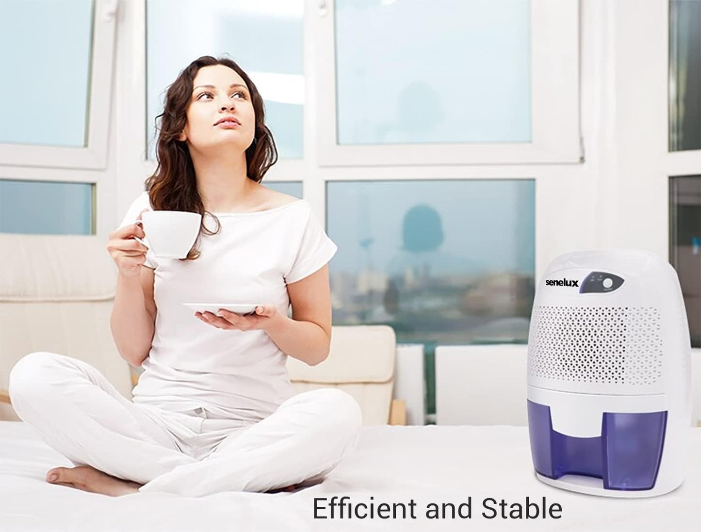 Senelux Powerful 500ML Mini Portable Best Quiet Air Dehumidifier Small Dehumidifier Efficient and Stable, Home Damp, Portable Moisture Absorber for