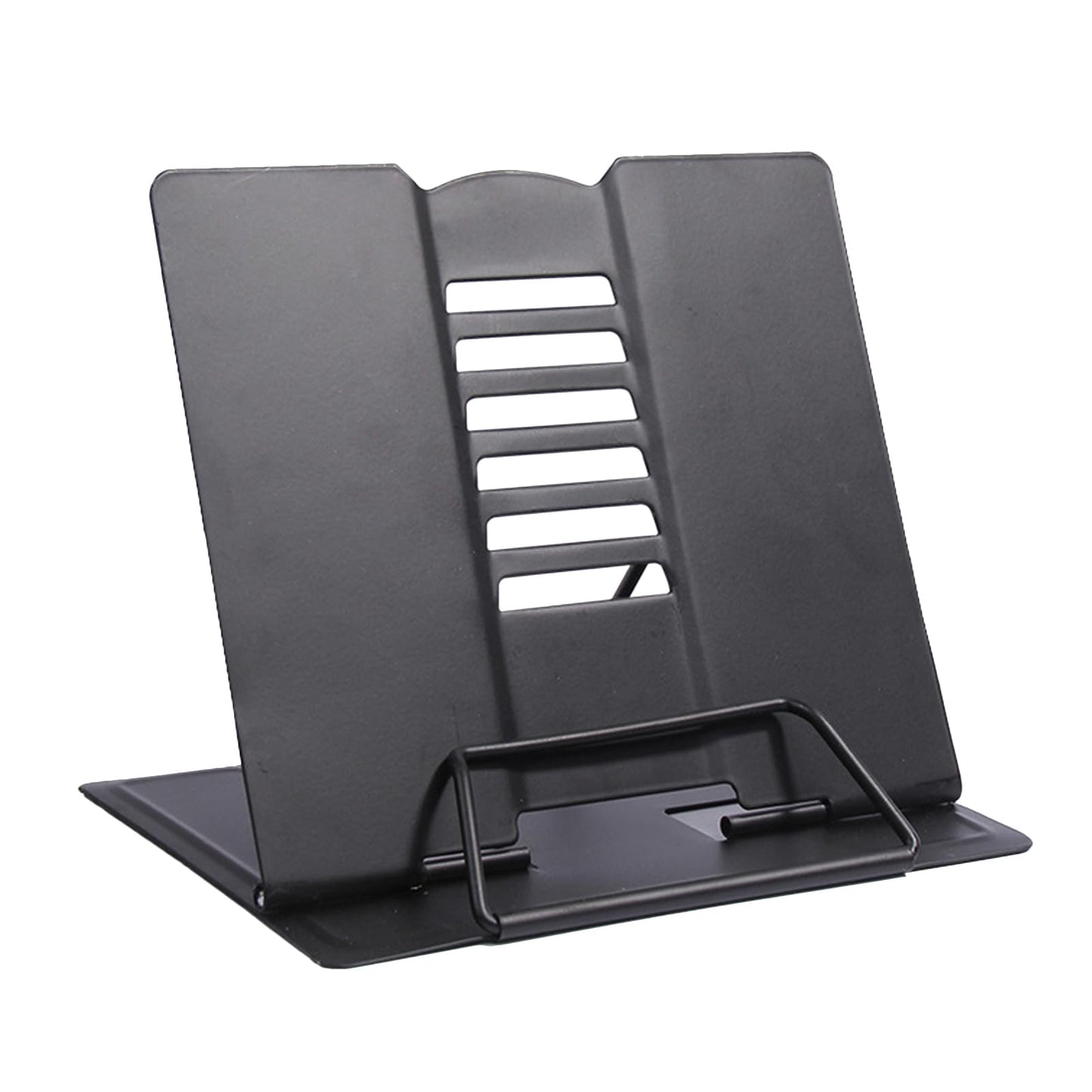 Book Stand, Multifunctional Metal Book Holder for Reading (Black)