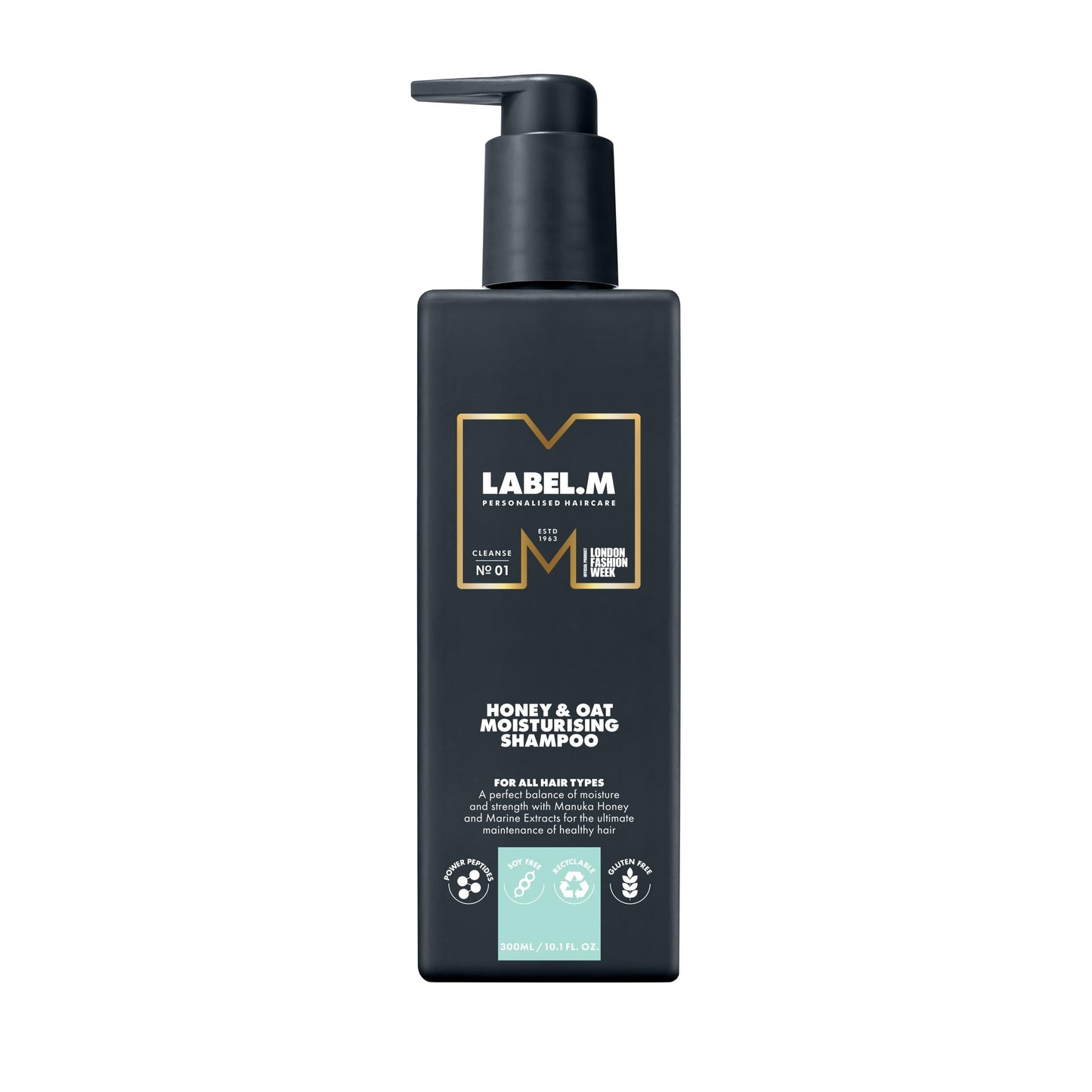 LABEL.M Honey & Oat Moisturising Shampoo 300ml ? With Recyclable Pump