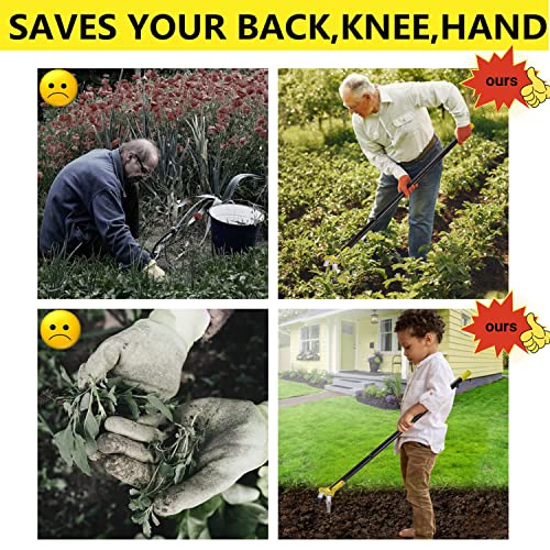 Garden Hoe Hoe Garden Tool 60in Stirrup Hoes for Planting Vegetables Farm, Stainless Steel Handheld Hula Hoes -Stirrup Hoe with Adjustable Action Hoe for Weeding/Loosening Soil…