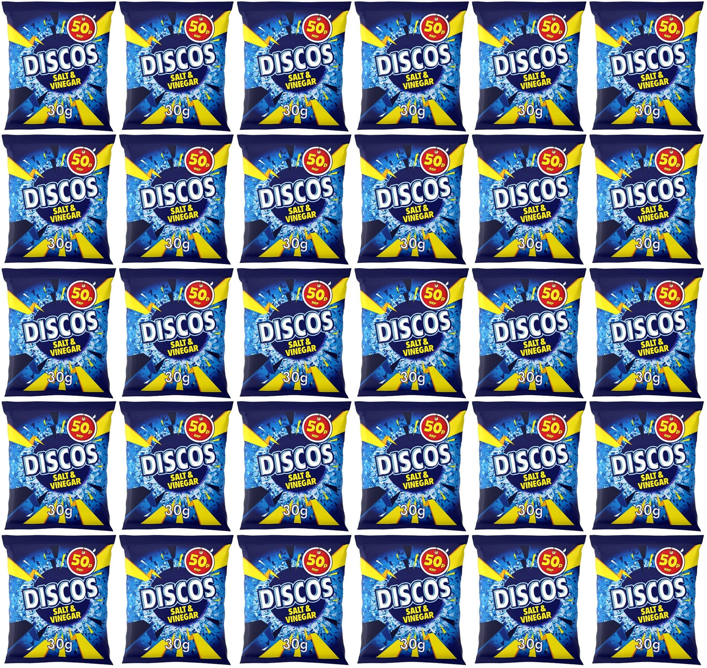 30 x Kp Discos Salt & Vinegar - 30GM