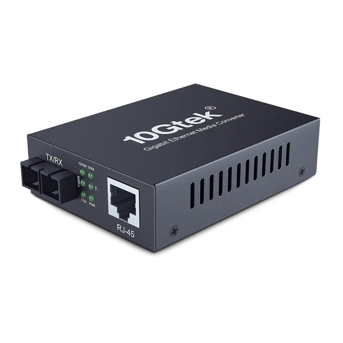 H!Fiber.com Gigabit Ethernet Media Converter, 1.25G SFP to RJ45 Fiber to copper, Built-in SFP Transceiver (1000Base-LX, 20km, singlemode dual SC)