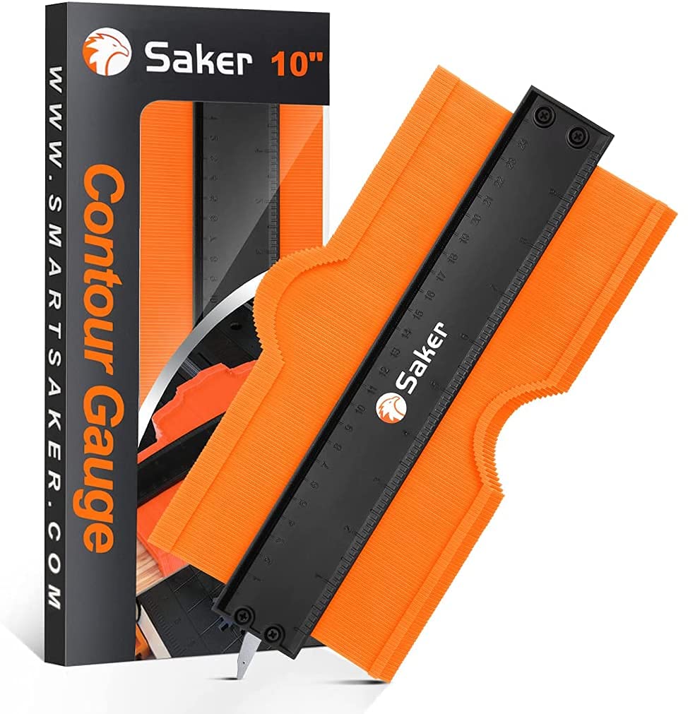 Saker Contour Gauge Profile Tool(25cm)-Adjustable Lock-Precisely Copy Irregular Shape Duplicator,Woodworking Tracing, Must Have Tool for DIY Handyman,