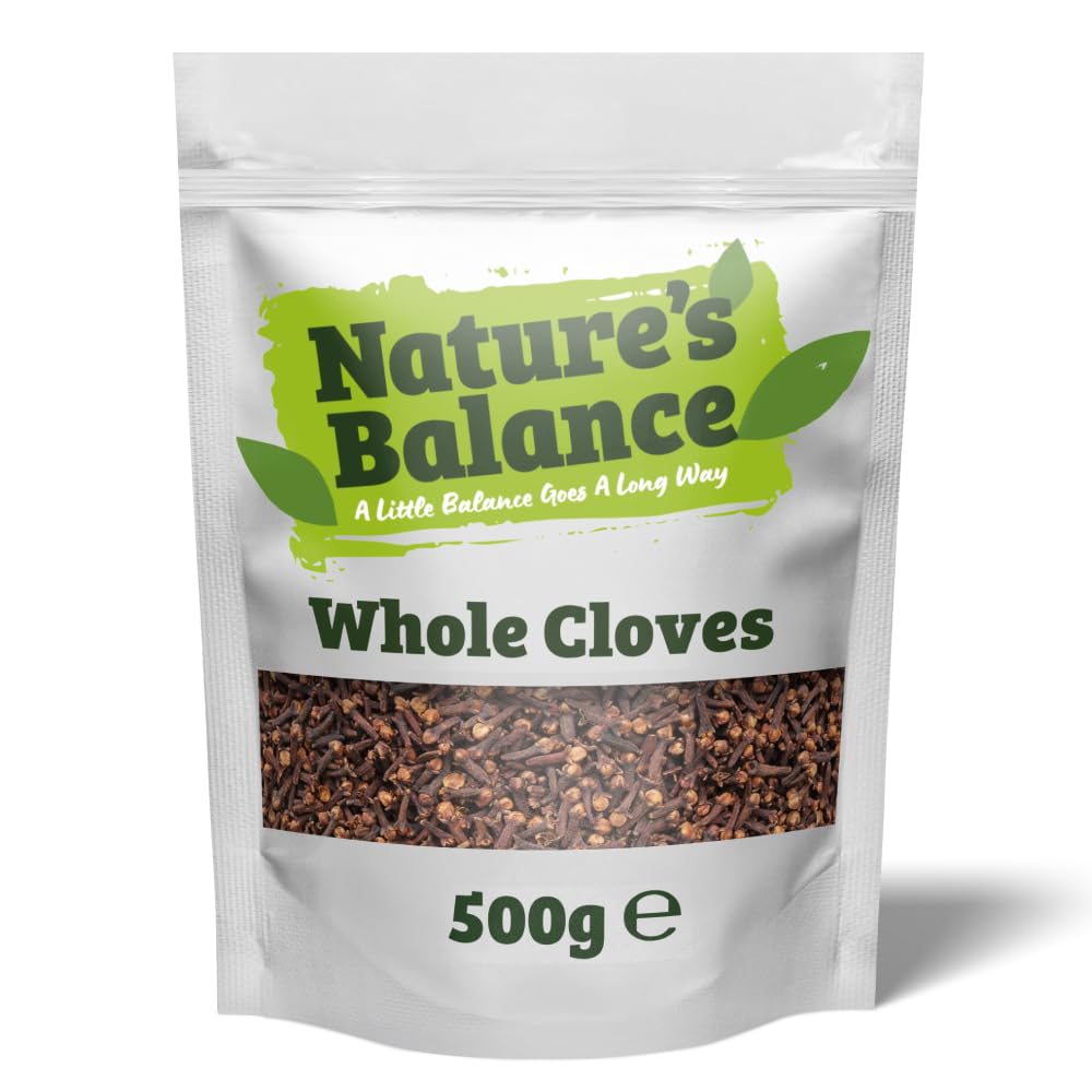Nature?s Balance Whole Cloves 500g Dried Clove Buds (Syzygium aromaticum) Sweet, Warm & Aromatic | Perfect for Curries, Baking, Mulled Wine, and Rice