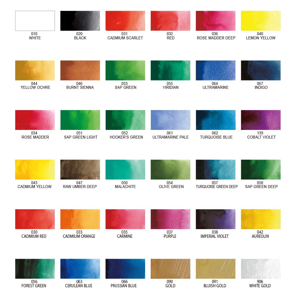Kuretake ZIG GANSAI TAMBI watercolor set (36 colors set)