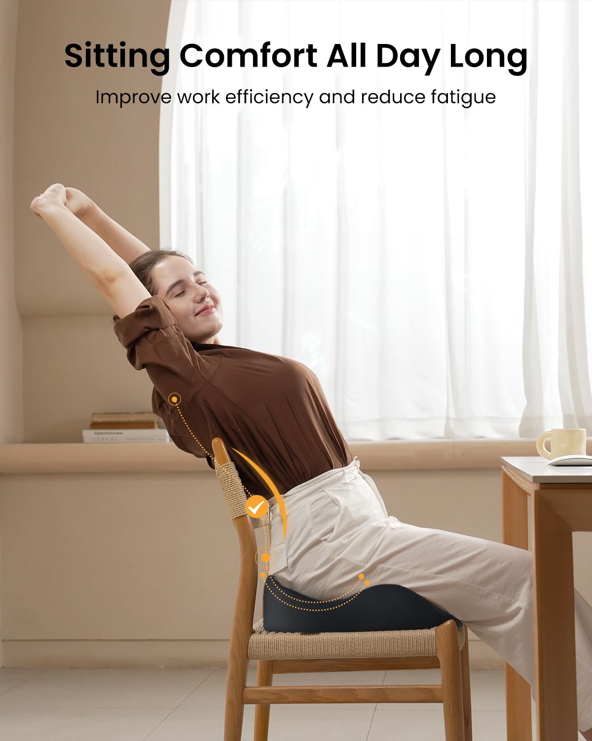 ProtoArc Extra Large Ergonomic Seat Cushion for Office Desk Chair