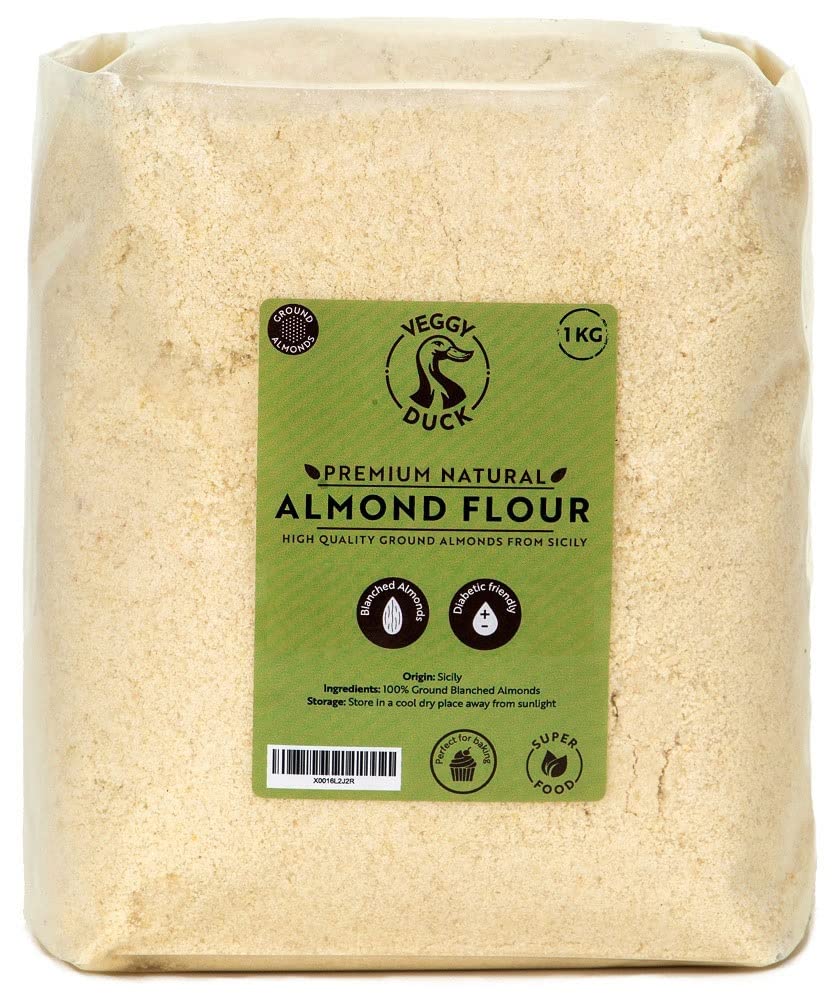 Veggy Duck - Italian Natural Almond Flour (1Kg) - Premium Finely Ground Almonds from Sicily