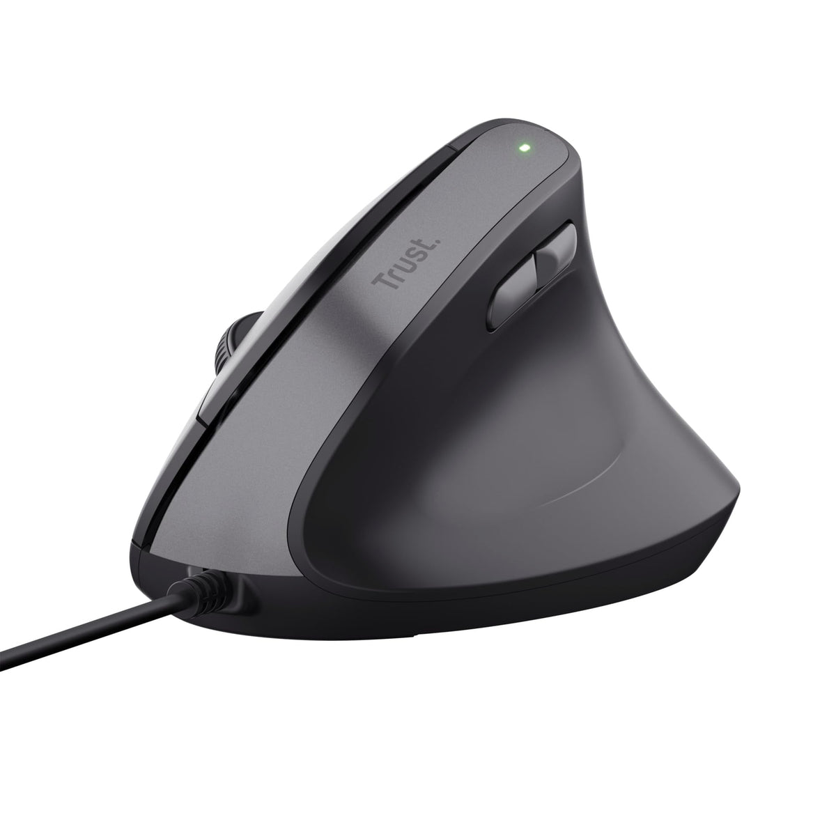 Trust Yuno Ergonomic Mouse, Wired Vertical Mouse for Right-Handed User with 1,5m USB Cable, Adjustable DPI (800-2400), Optical Sensor, 6 Buttons, 60%