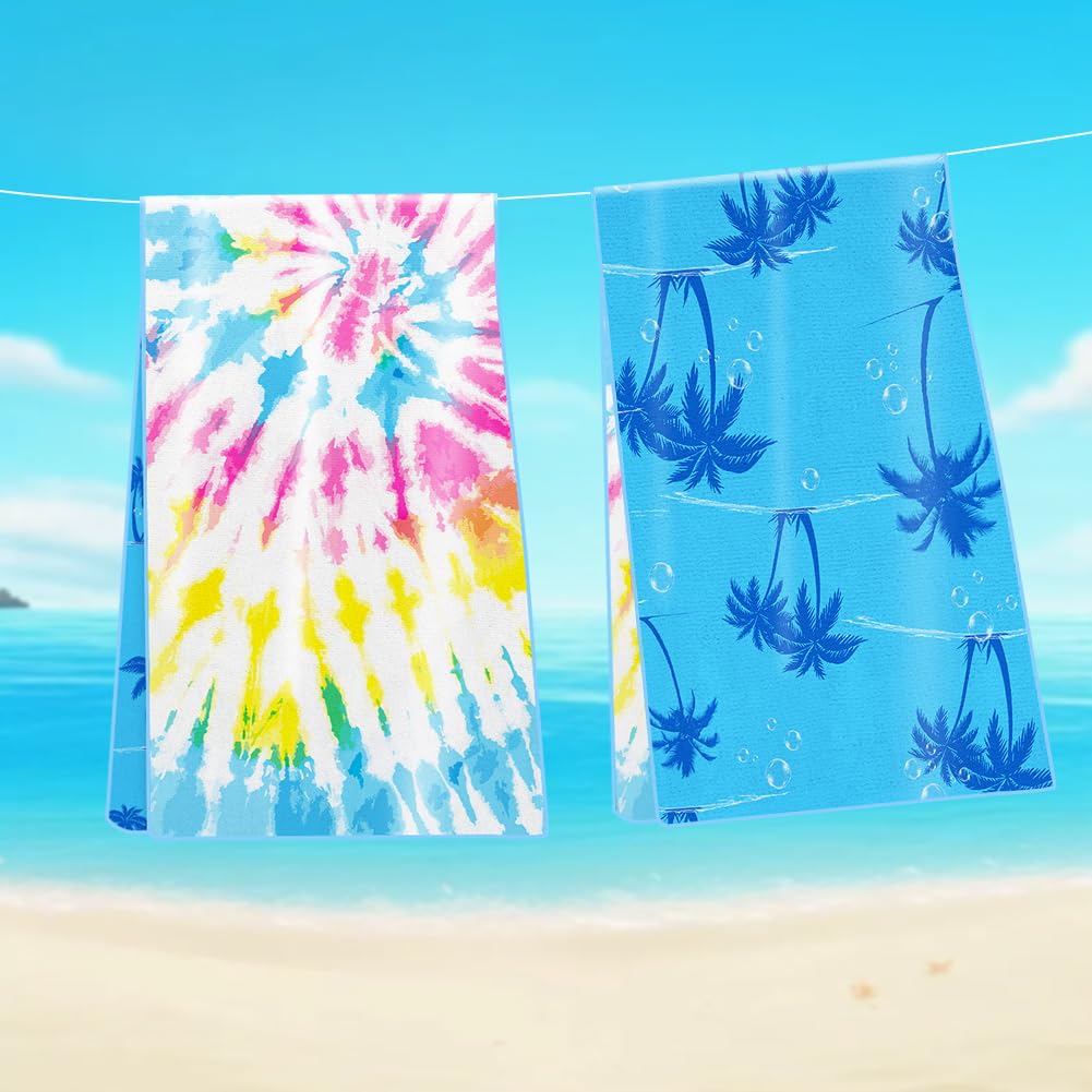 flintronic Microfiber Oversized Lightweight Beach Towel 180x80cm Extra Large Thin Sand Free Towels Travel Swim Pool Camping for Adults Women Men