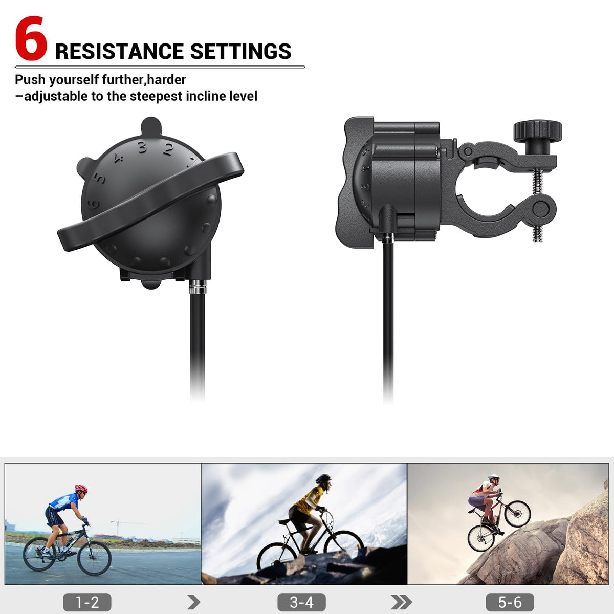 Sportneer Turbo Trainer, Bike Trainer Stand Steel Bicycle Exercise Magnetic Stand with Noise Reduction Wheel for Indoor Trainer