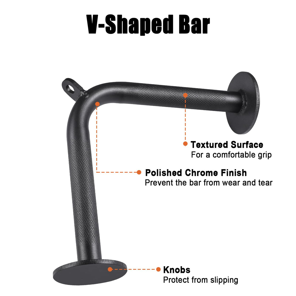 Workout Cable Machine Attachment for Home Gym, SERTT LAT Pulldown Attachments, Cable Accessories for Weight Training, Straight Pull Down Bar, Tricep