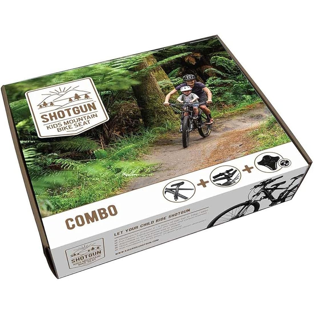 Kids Ride Shotgun - Child Bike Seats & Handlebar Combos - Front Mounted, For children aged 2~5 years, Fits Most Adult Modern Mountain Bikes, Adjustable for Comfort