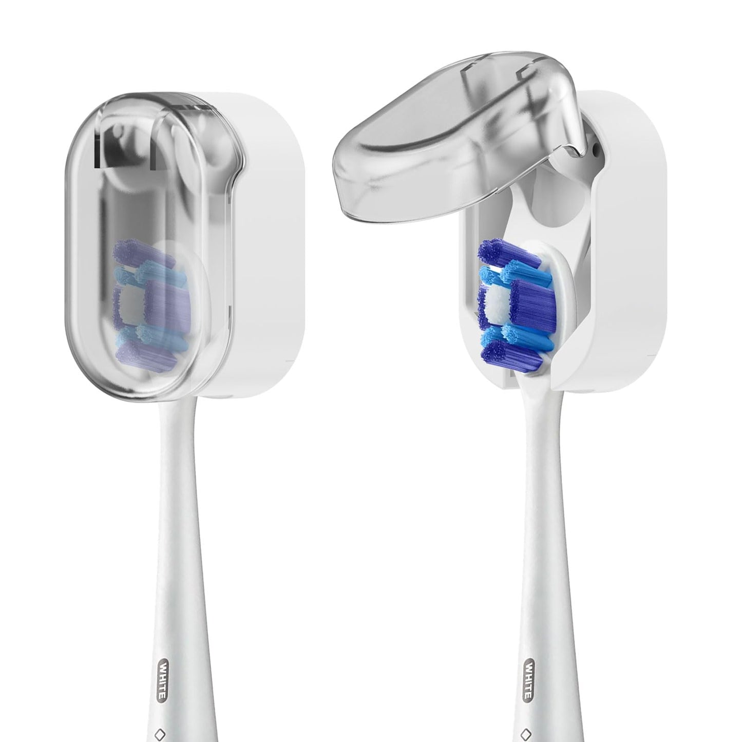 FOTINOR 2-Pack Wall Mounted Toothbrush Holder for Bathroom