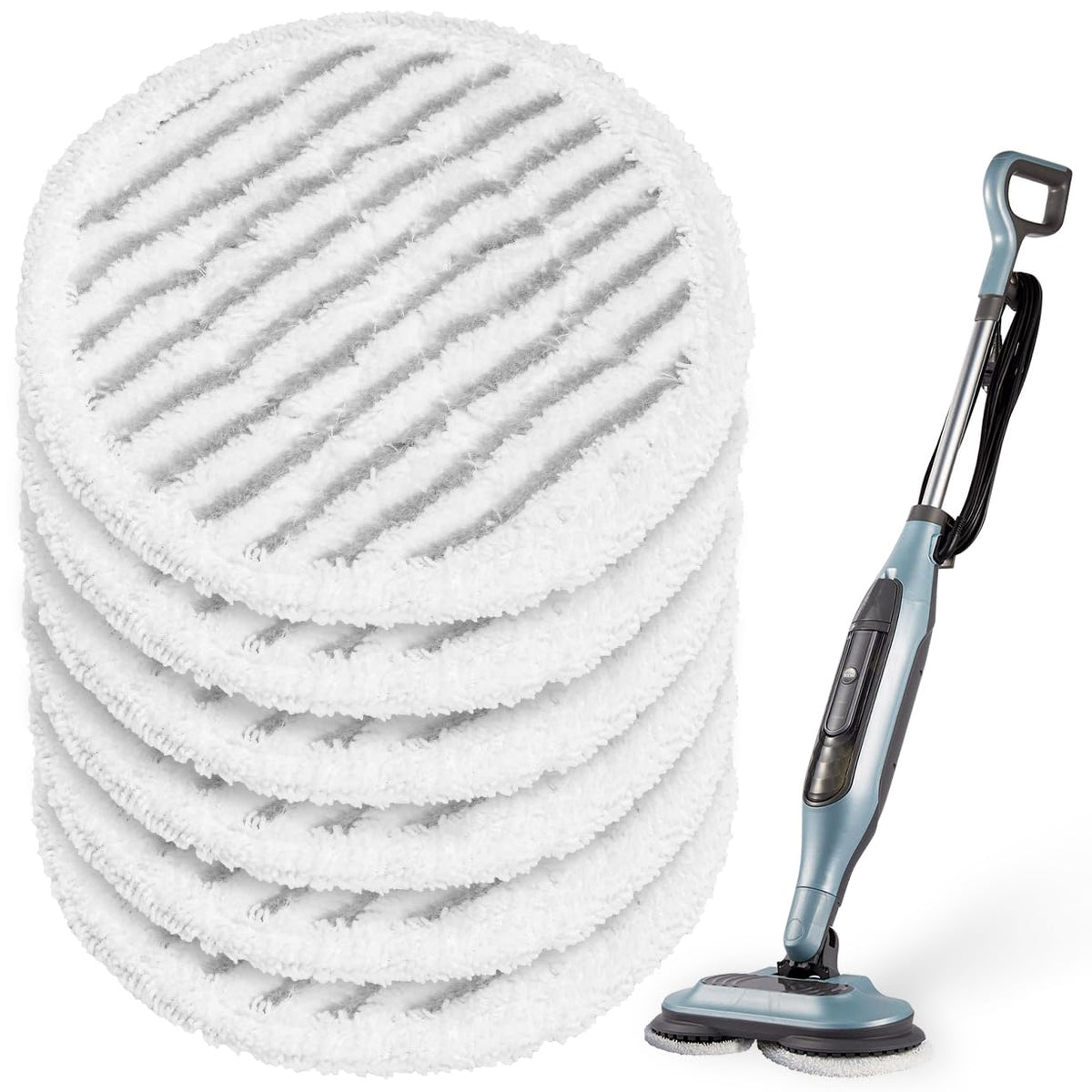 Mellbree Replacement Steam Mop Pads Compatible with Shark S6002UK 6Pcs, Reusable Steam Mop Compatible with Shark S6002UK S7201UK
