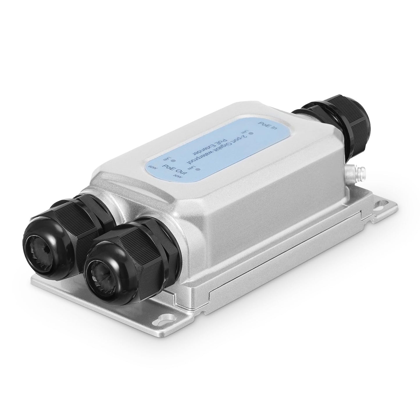 Binardat Outdoor Gigabit PoE Passthrough Switch, 1 PoE in 2 PoE Out Extender, IEEE802.3af/at/bt PoE Powered 90W, 10/100/1000Mbps Ethernet, Wall Mount