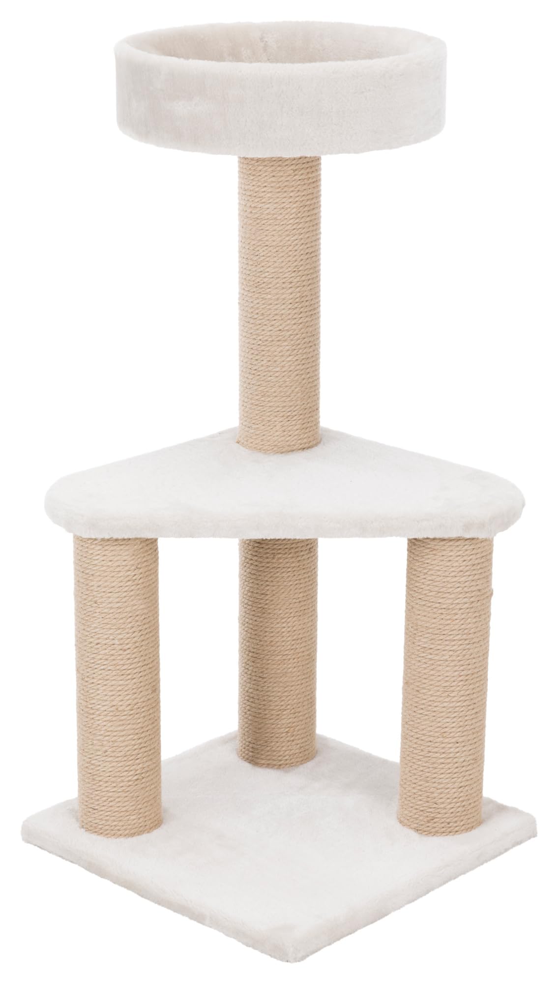 TRIXIE Cat Tree Ivan 32.3 in light grey ? multi-level cat scratching post with cosy lounging areas and robust scratching surfaces, comfortable &