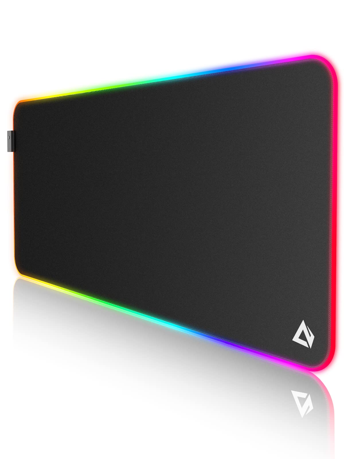 EASEMO Gaming Mouse Pad, RGB Mouse Mat, XXL Large (900 x 400 x 4 mm) with 7 LED Colors 11 Lighting Modes, and Waterproof Fabric Surface, Non-Slip