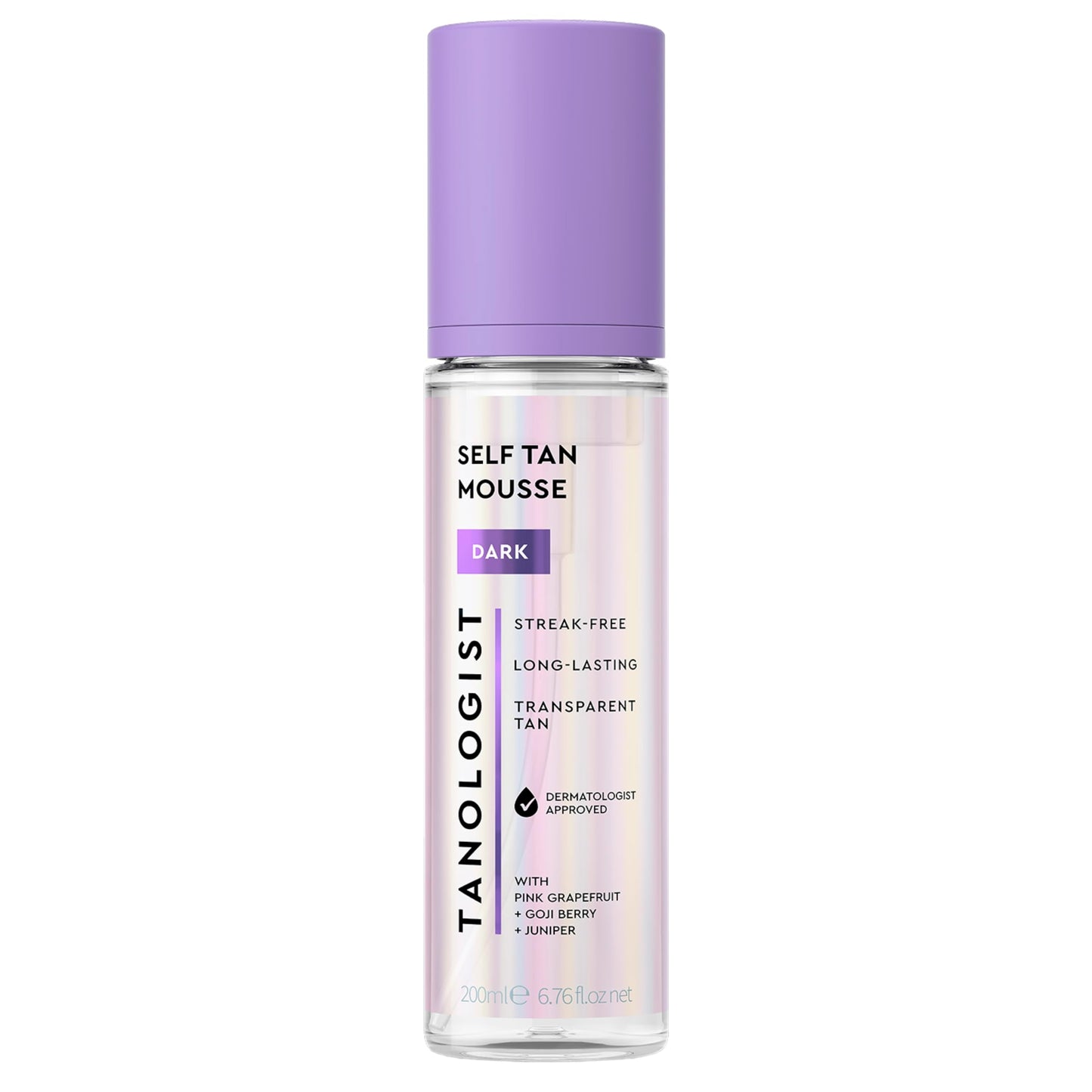 Tanologist Self Tan Mousse Dark (200 ml) Clear Self Tanning Foam For Sensitive Skin Dermatologist Approved Clean Ingredients & Vegan