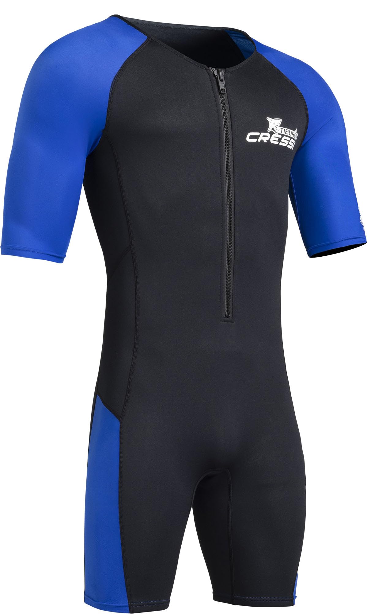 Cressi Mens Tiburon Man Monopiece 2 Mm Shorty Wetsuit, Black / Blue, S EU