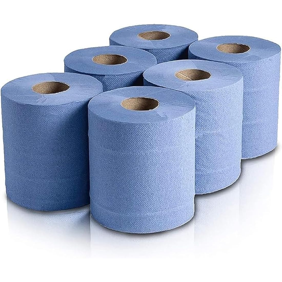 ‎My Homie 6X Blue Paper Rolls Kitchen Household Towel, 2 Ply Kitchen Paper, Centre Feed Tea Tissue Dispenser Wall Mounted, Reusable Hand Tork, Plenty Shop Towel Offers, Cleaning Products Bulk Buy