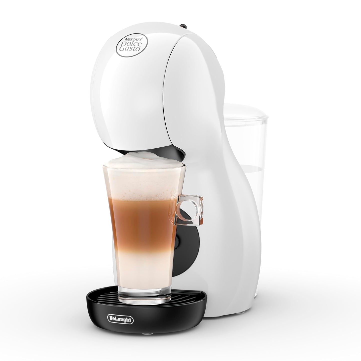 NESCAFE DOLCE GUSTO De'Longhi Piccolo XS Pod Capsule Coffee Machine, Espresso, Cappuccino and more, EDG210.WB, 0.8 litres, White and Black