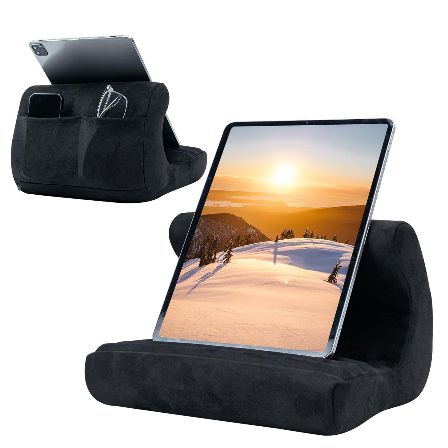 Mcbazel iPad Cushion Stand, Tablet Pillow Stand for Lap, Bed and Desk, Soft Multi-Angle Pillow Holder Compatible with